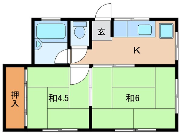 エリム東難波の物件間取画像